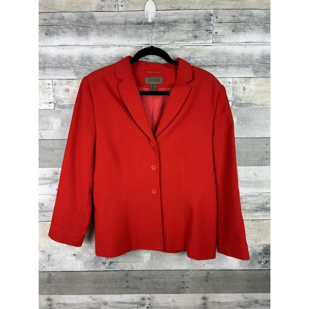 Uniform By John Paul Richard Women's Red Wool Blazer 8 Vintage